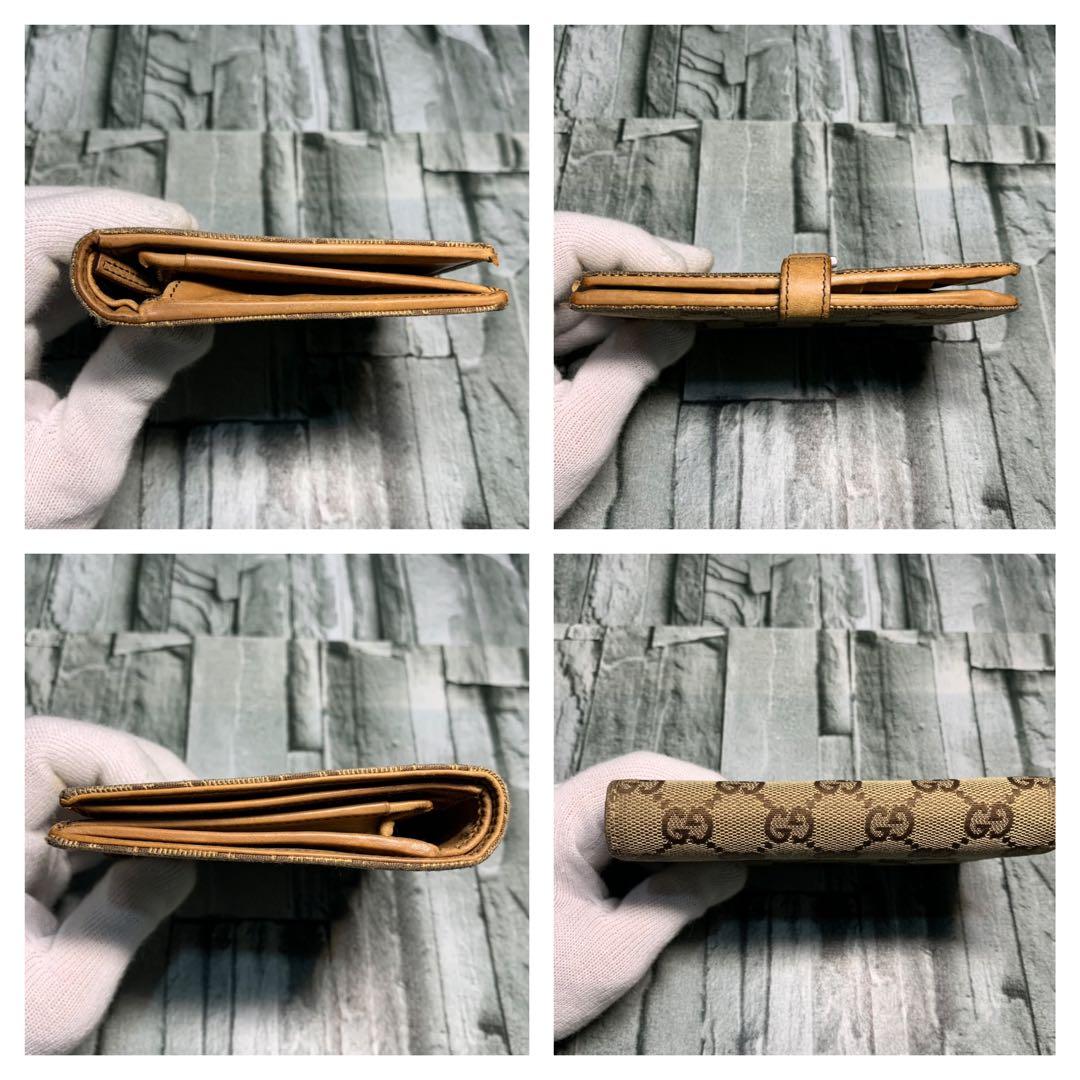 GUCCI グッチ 二つ折り財布 GGキャンパス シルバー金具
