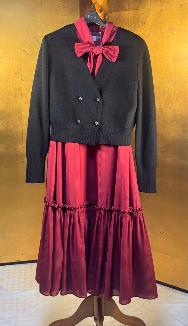 【Reneルネ】新品タグ付き定価50,600円ウォッシャブルカーディガン36