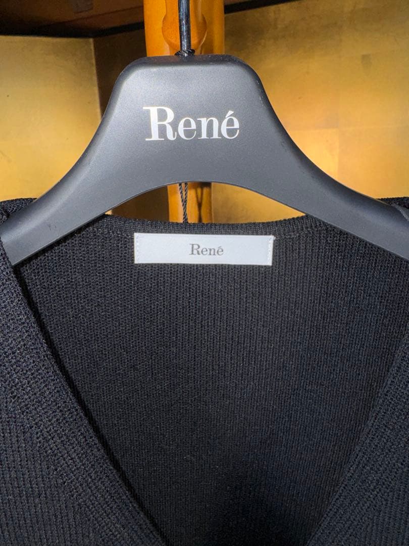 【Reneルネ】新品タグ付き定価50,600円ウォッシャブルカーディガン36