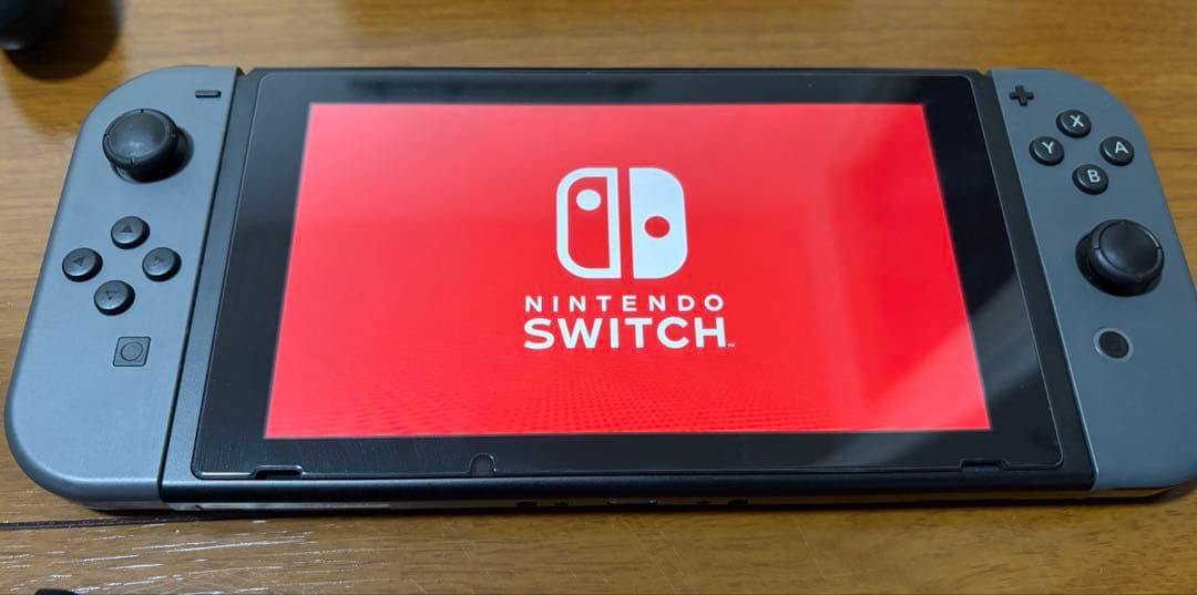 Nintendo Switch 本体 グレー 付属品有、ガラスフィルム、ソフト付
