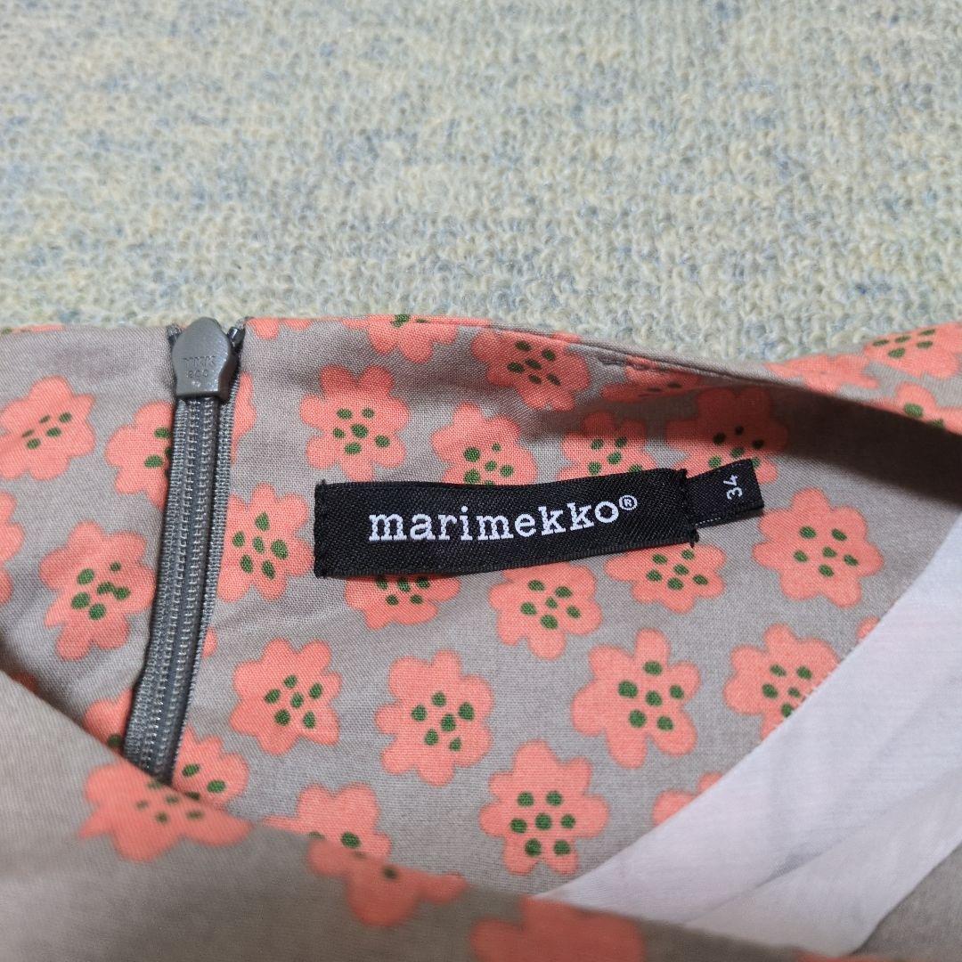 marimekko マリメッコ プケッティ 花柄 ワンピース ノースリーブ 34