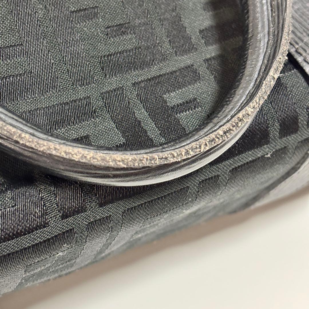 【FENDI】ズッカ柄 ボストンバッグ ブラック ヴィンテージ