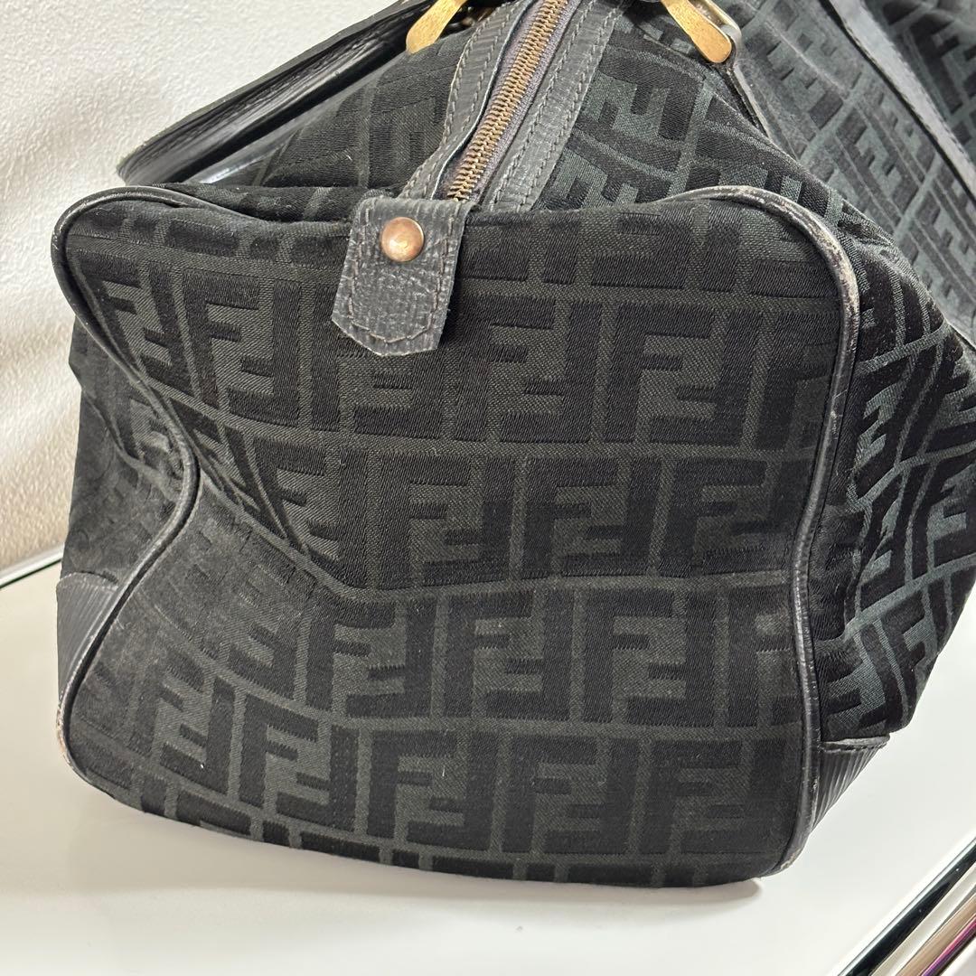 【FENDI】ズッカ柄 ボストンバッグ ブラック ヴィンテージ