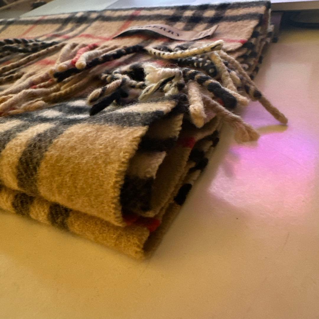 ゆ*)様 BURBERRY カシミヤ チェックマフラー