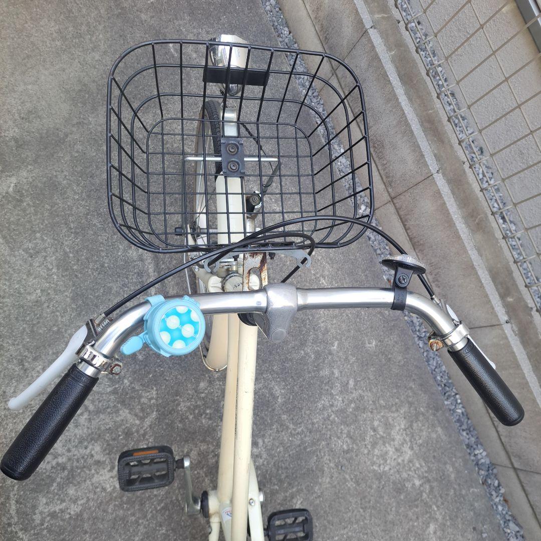 子供用自転車 20インチ 白 オフホワイトバスケット付 引取り推奨 さいたま市