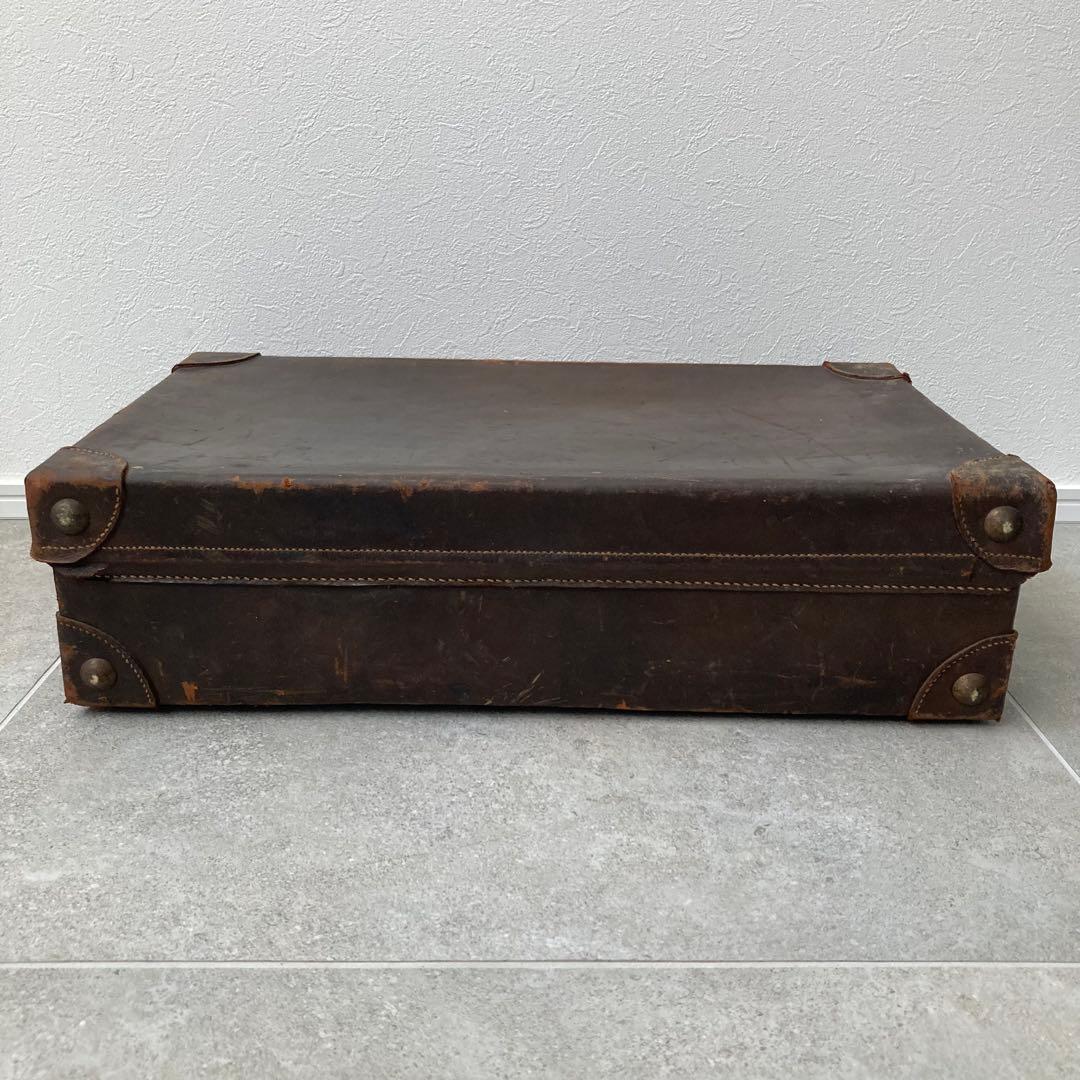 ヴィンテージ レザー トランクケース トランクバッグ 56cm×35cm⑩