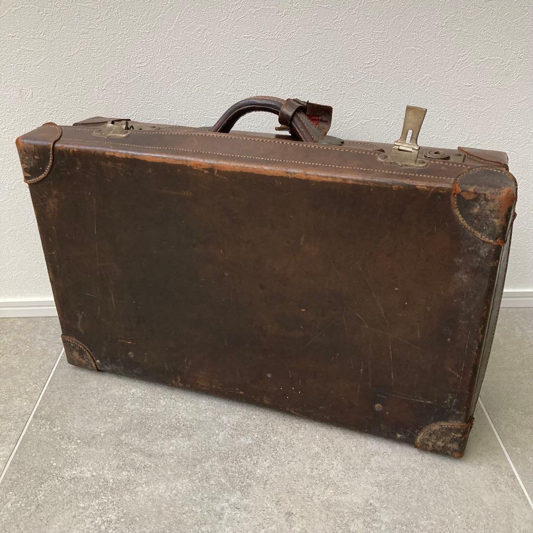 ヴィンテージ レザー トランクケース トランクバッグ 56cm×35cm⑩