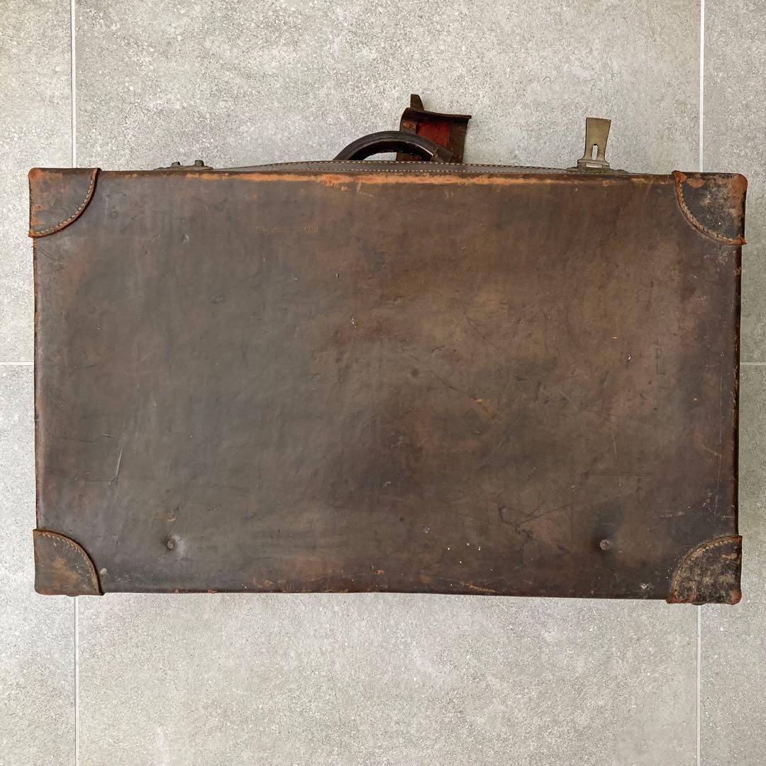 ヴィンテージ レザー トランクケース トランクバッグ 56cm×35cm⑩