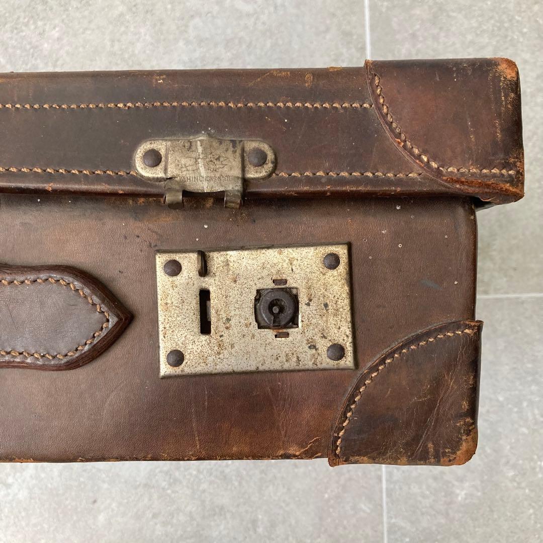 ヴィンテージ レザー トランクケース トランクバッグ 56cm×35cm⑩