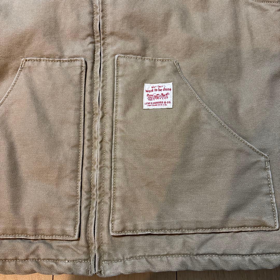 美品❣️ LEVI’S WORKWEAR ベスト　ダウン　ベージュリーバイス S