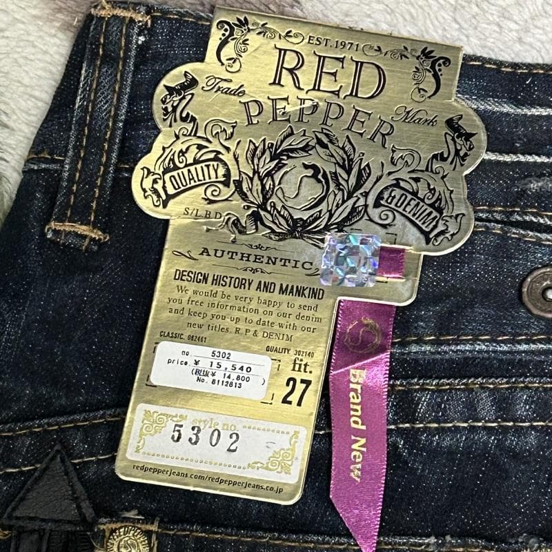 【人気】未使用 RED PEPPER デニム パンツ ジーンズ 刺繍 27