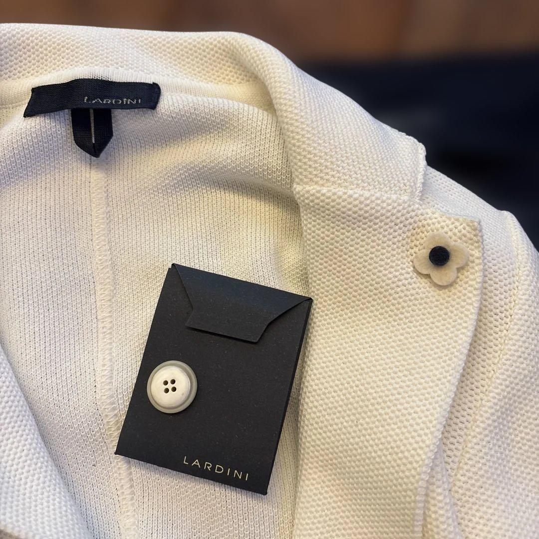 LARDINI コットンニットジャケット　白