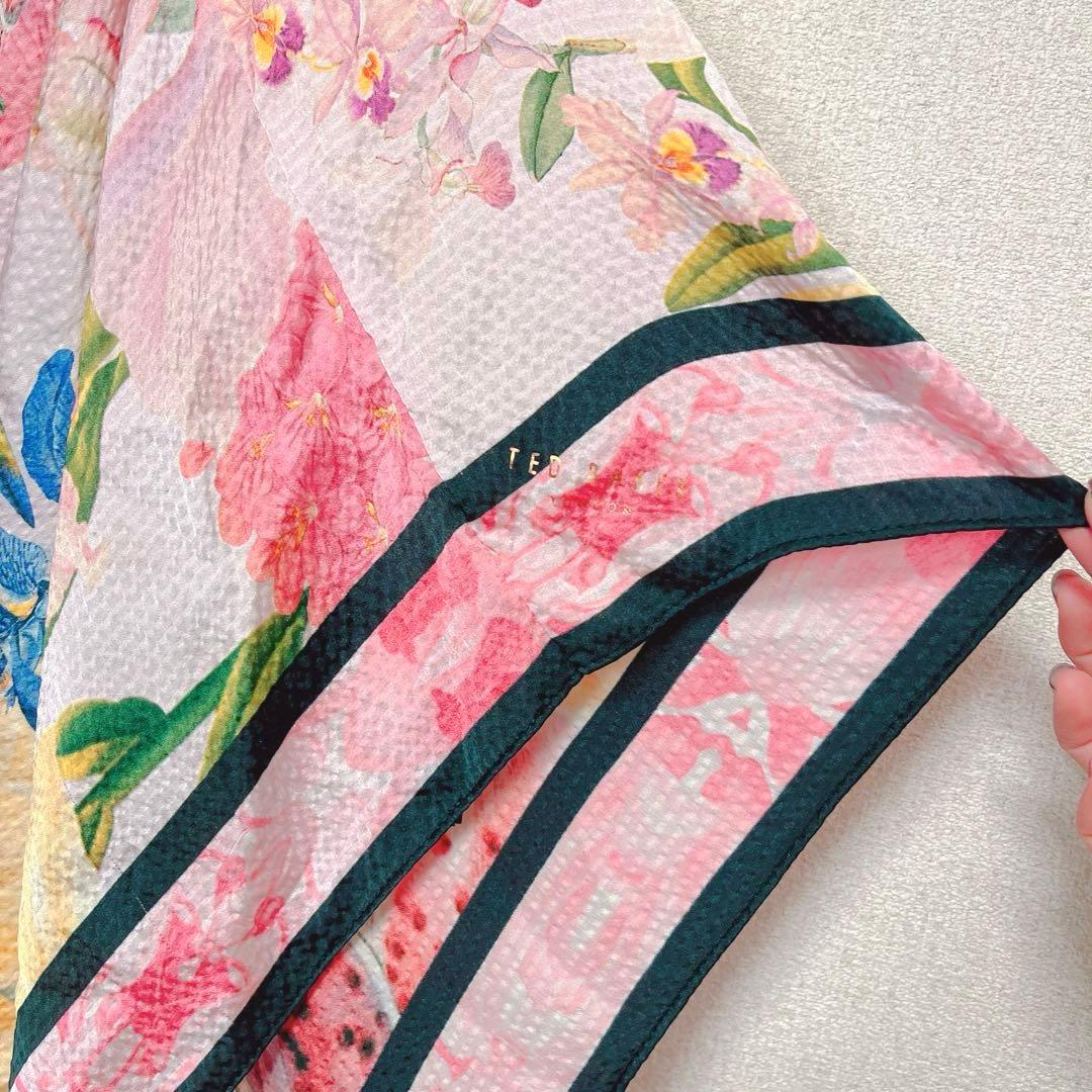 Ted baker シルク 花柄 ストール ショール スカーフ カーディガン