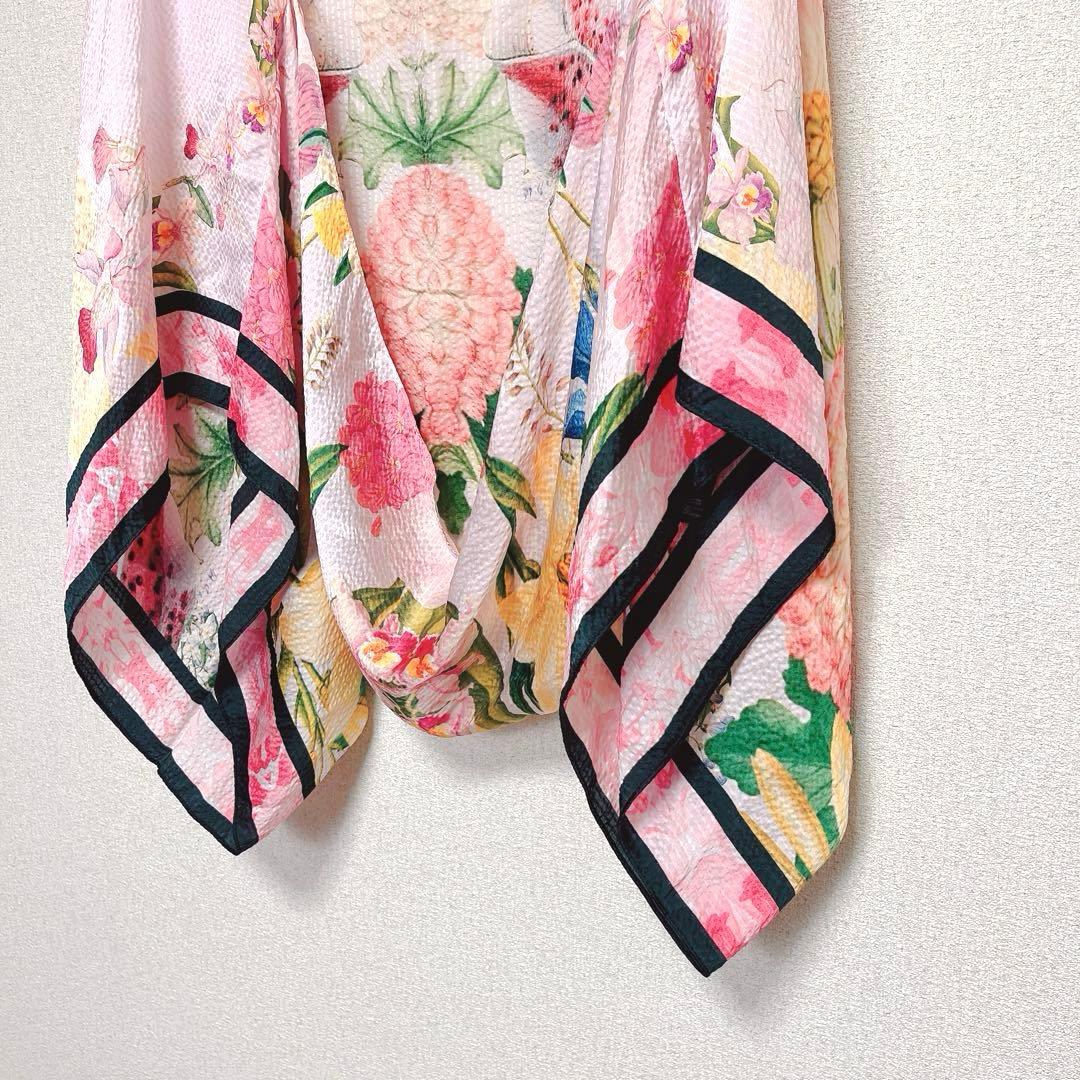 Ted baker シルク 花柄 ストール ショール スカーフ カーディガン