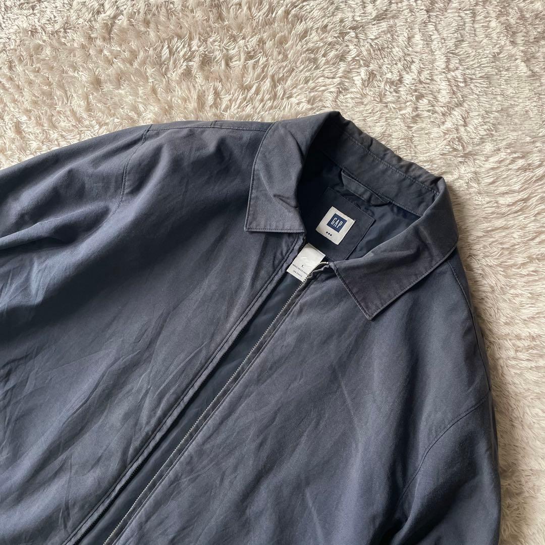 ギャップ 00s GAP ナイロン コットン ドリズラー ジャケット L 紺