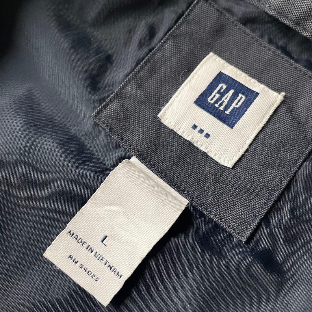 ギャップ 00s GAP ナイロン コットン ドリズラー ジャケット L 紺