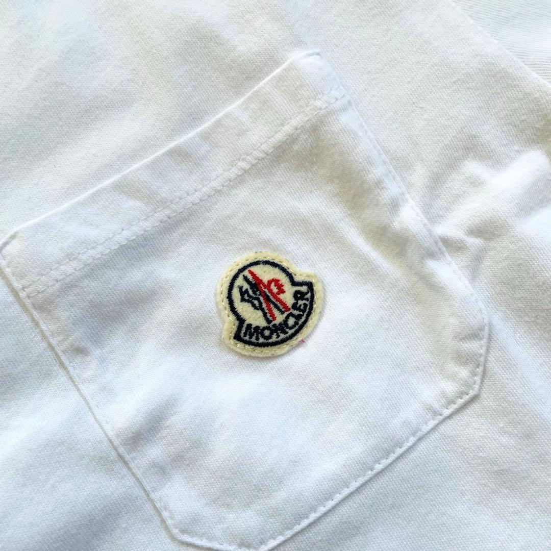 MONCLER モンクレール Tシャツ ストレッチ ロゴワッペン ホワイト M