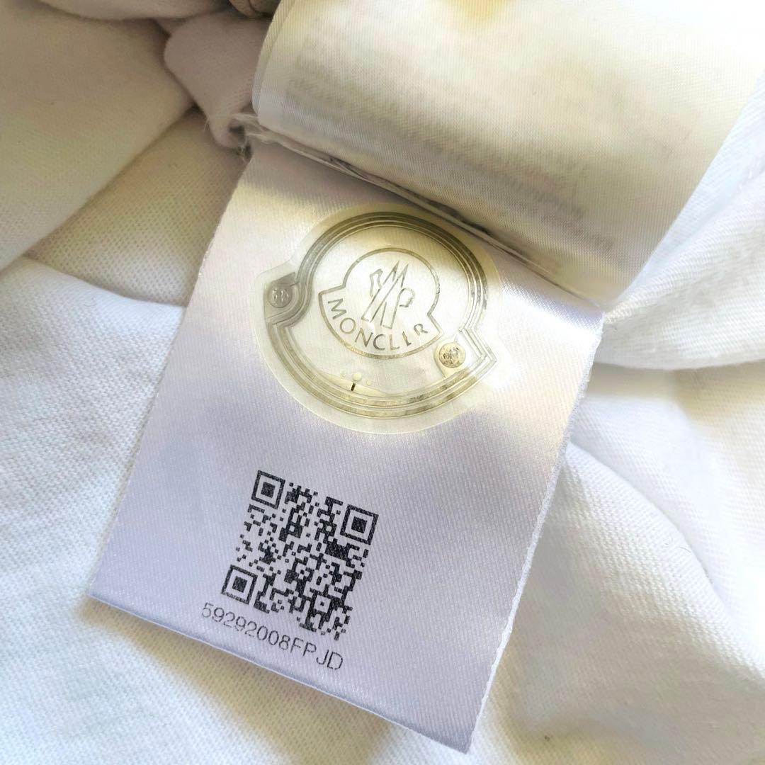 MONCLER モンクレール Tシャツ ストレッチ ロゴワッペン ホワイト M