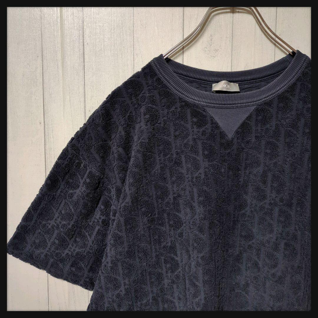 【入手困難・美品】ディオール☆オブリーク Tシャツ パイル生地 L ブラック
