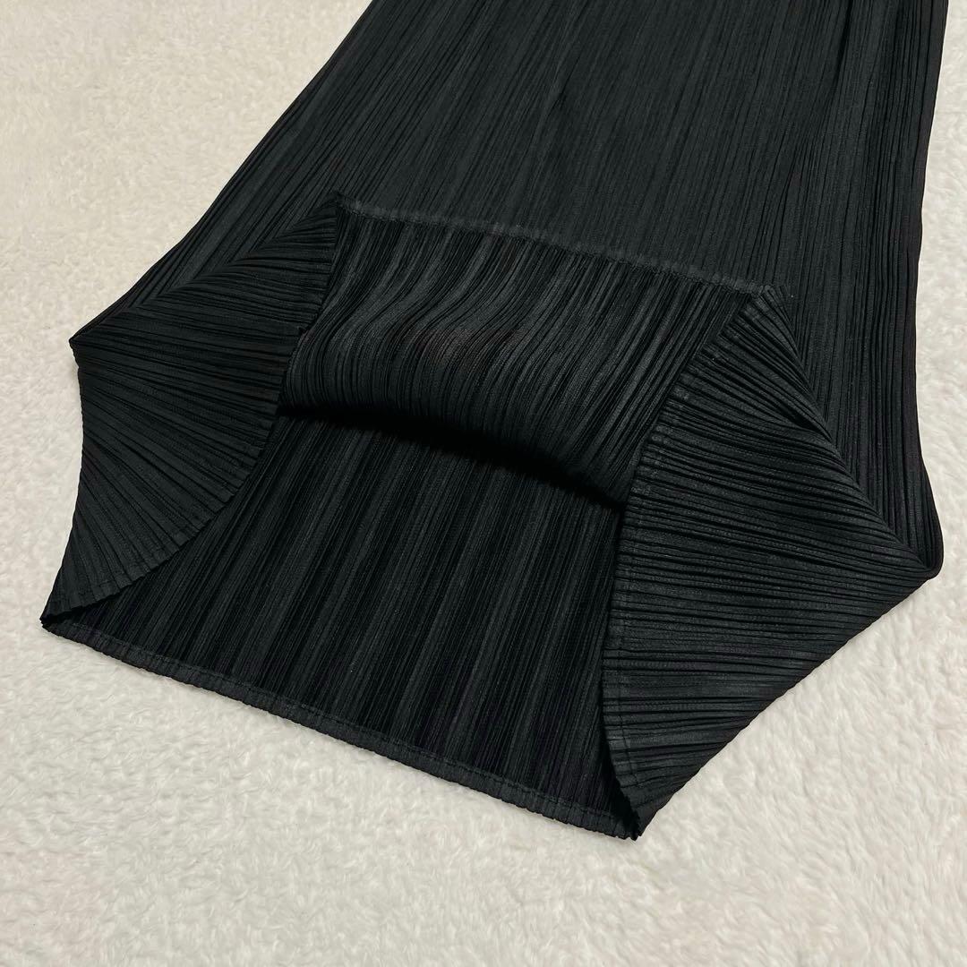 ✨️美品✨️ イッセイミヤケ プリーツプリーズ ロングスカート ブラック