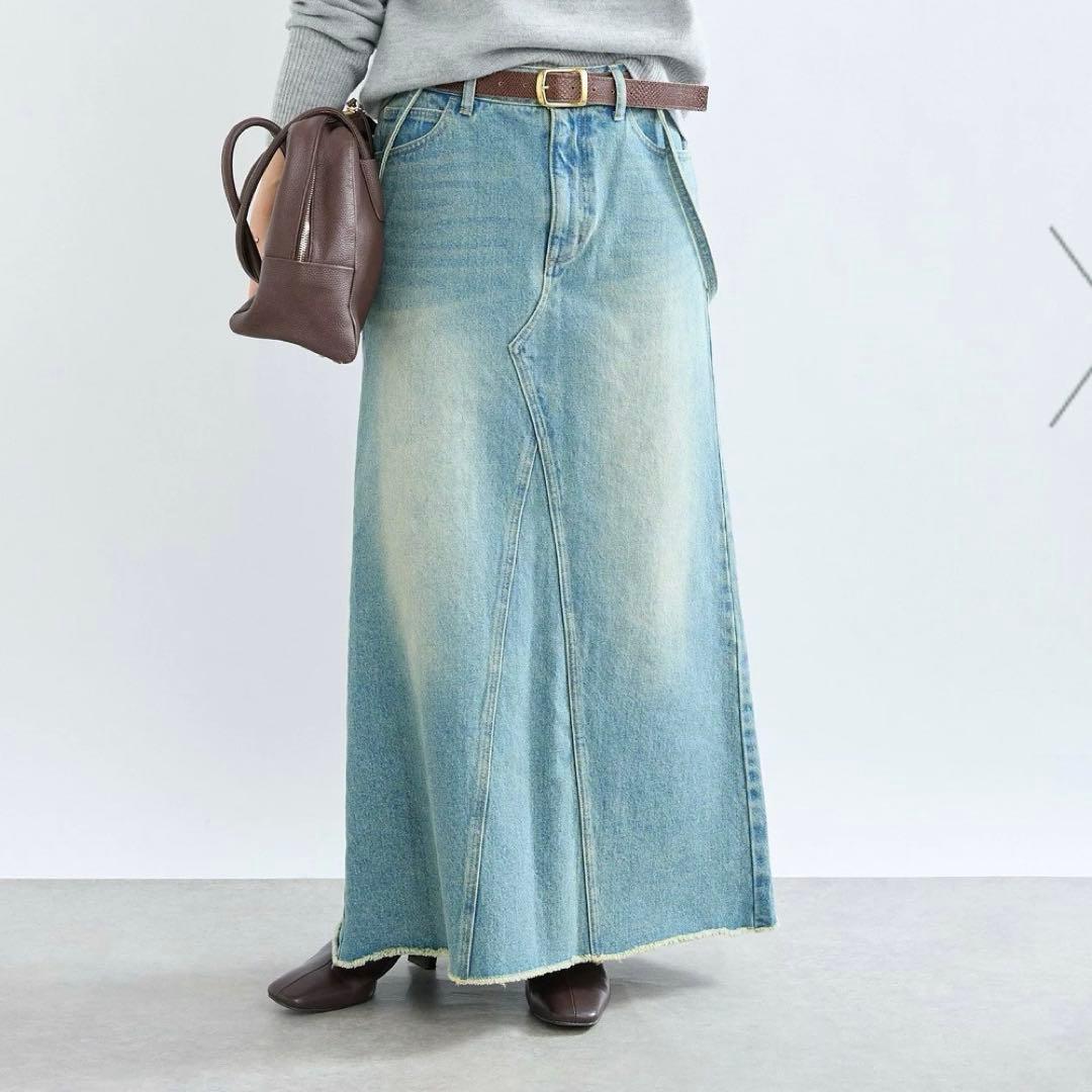 新品試着のみ【MONN.:.(モン)】リヴドロワ DENIM SKIRT 34