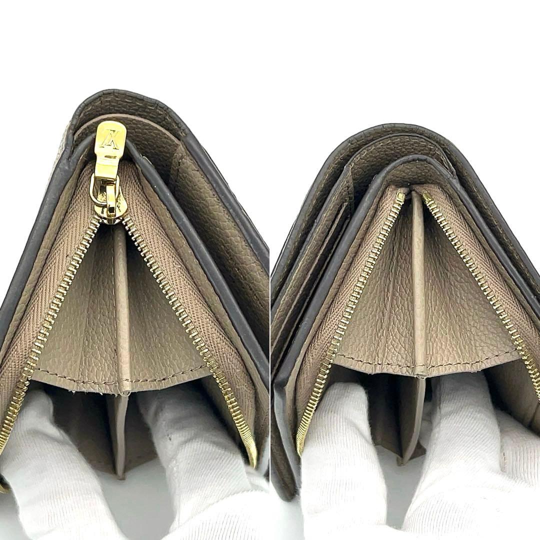 限界価格❣️【現行IC】ルイヴィトン アンプラント ベージュ クレア 二つ折り財布
