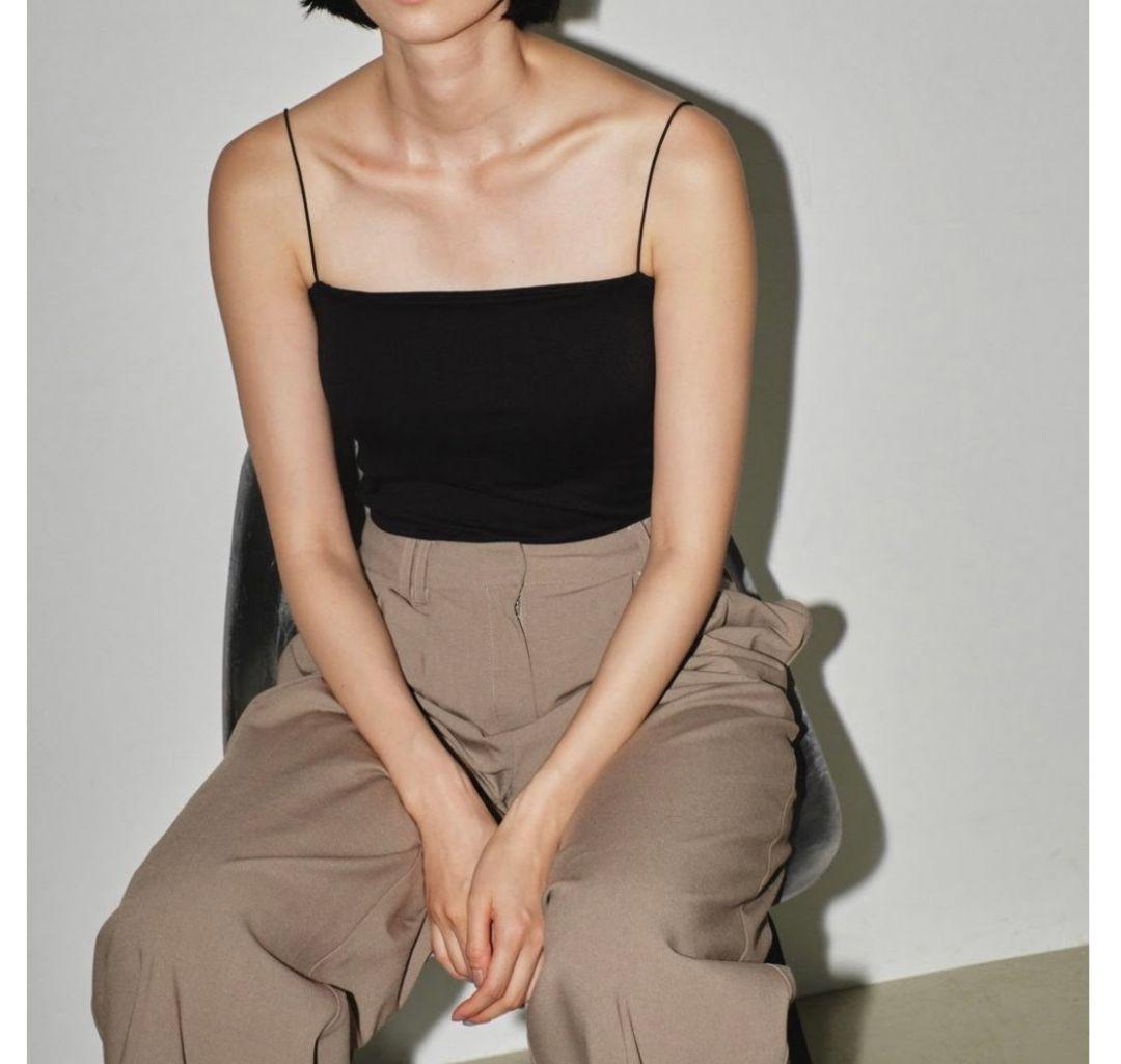 トップス TODAYFUL Cupin Flatseam Camisole BLACK