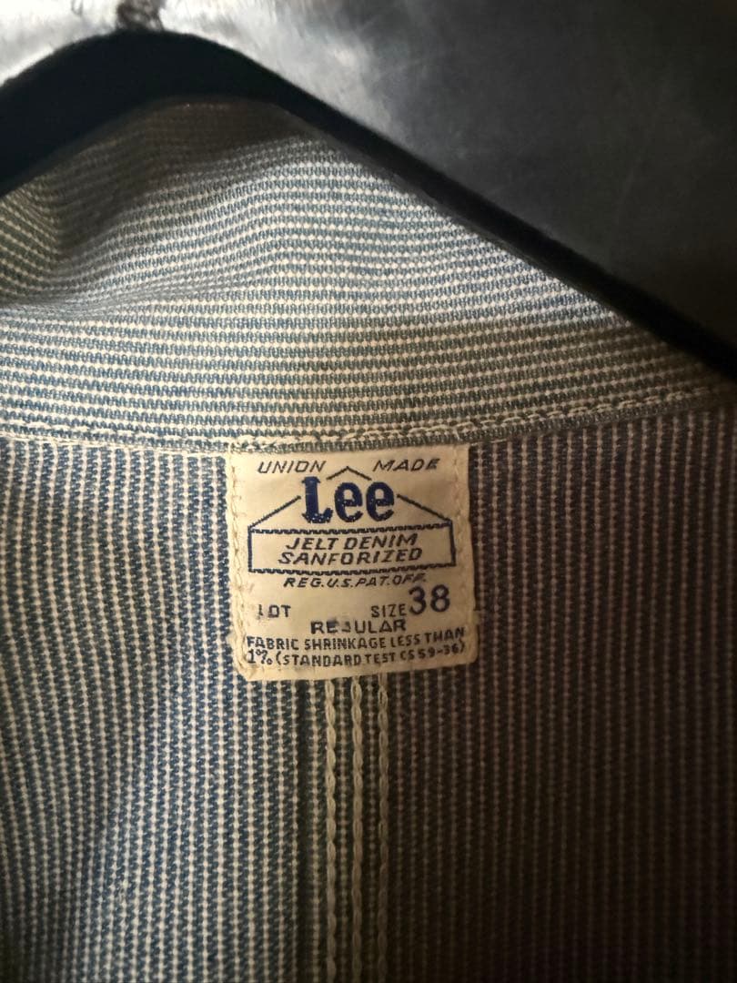 Lee デニムカバーオール サイズ38 ヒッコリー