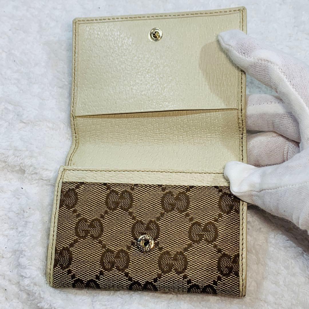 ⭐️美品グッチ GUCCI GGキャンバス カードケース 名刺入れ ベージュ