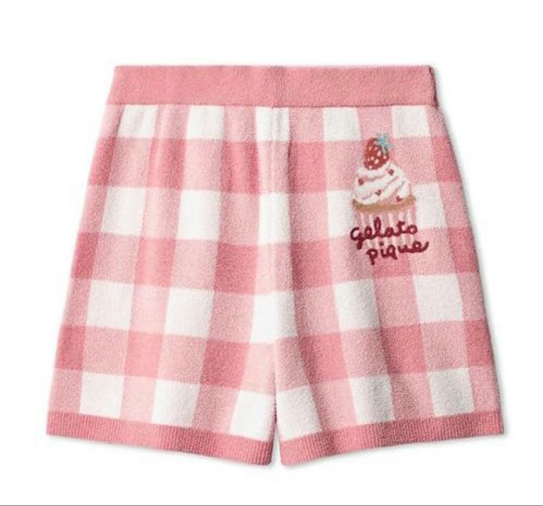 【新品タグ付き】ジェラートピケカップケーキプルオーバー&チェック柄ショートパンツ