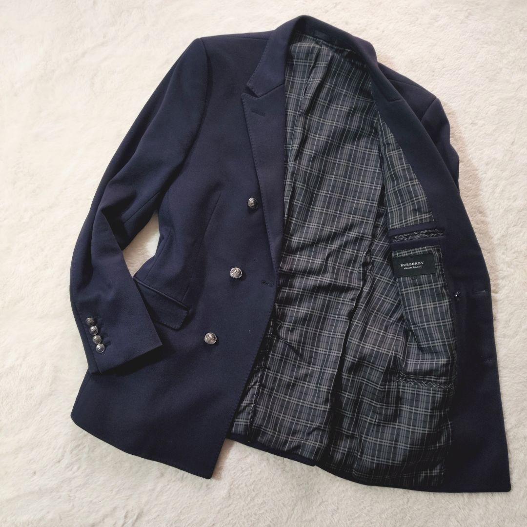 BURBERRY BLACK LABEL 銀ボタン ダブル テーラードジャケット
