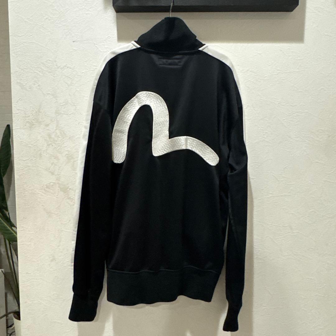 EVISU ジップアップジャケット ジャージ 黒/白 40 エビス　エヴィス