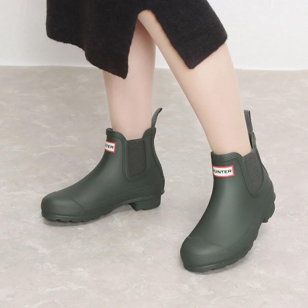 HUNTER 長靴 オリーブ カーキ色 25 新品未使用