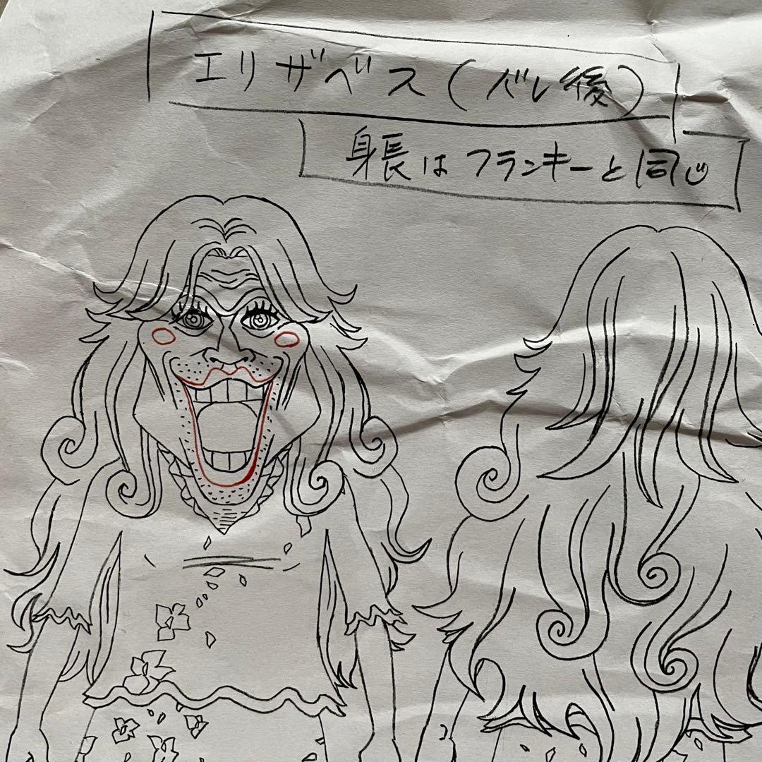 決定稿 1枚 設定資料 ティバニー エリザベス カマバッカ王国 ワンピース