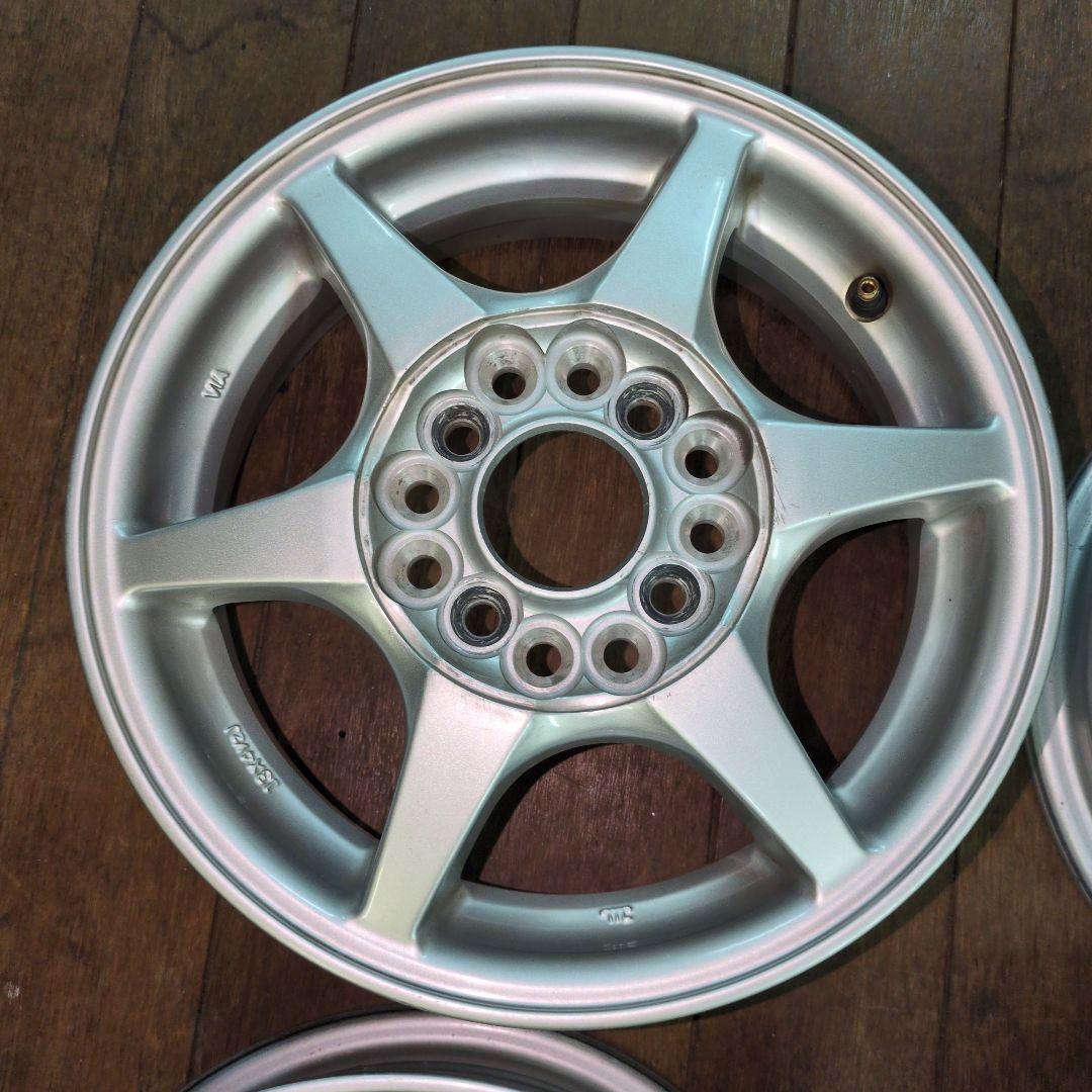 美品　送込　アルミホイール　13×4.5　PCD100/110/114.3　4穴