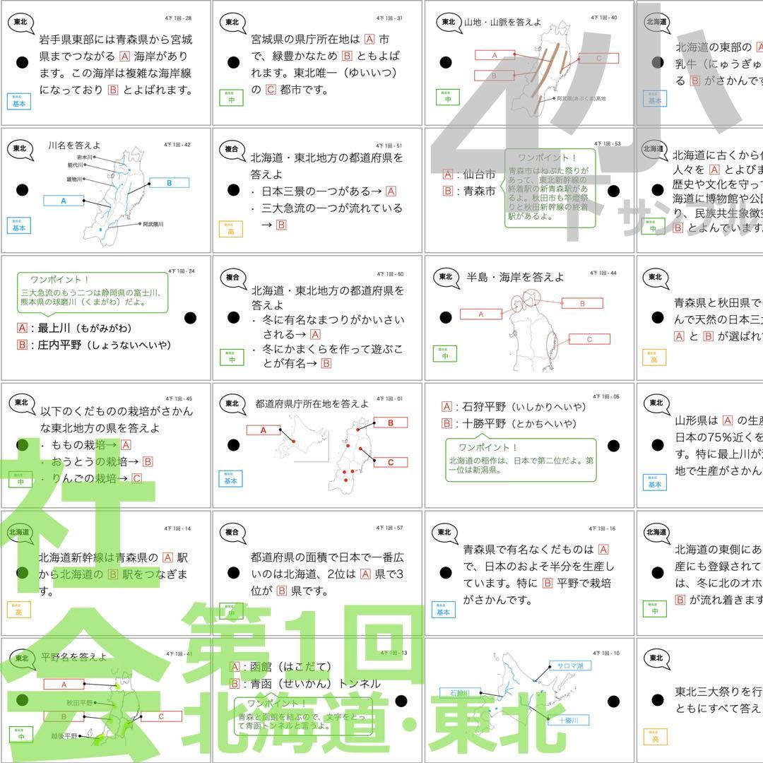 中学受験【4年下全セット 社会 1-18回】組分けテスト対策 予習シリーズ