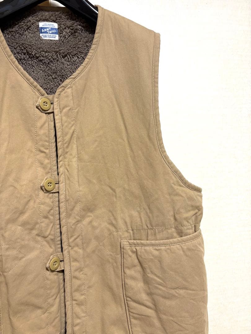 ARMYTWILL 別注 ベスト リバーシブル ボア フリース　ツイル
