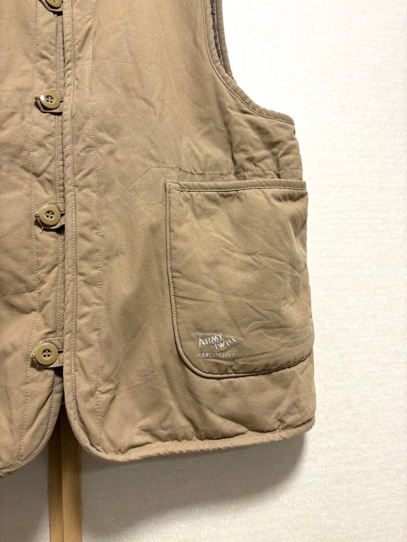 ARMYTWILL 別注 ベスト リバーシブル ボア フリース　ツイル