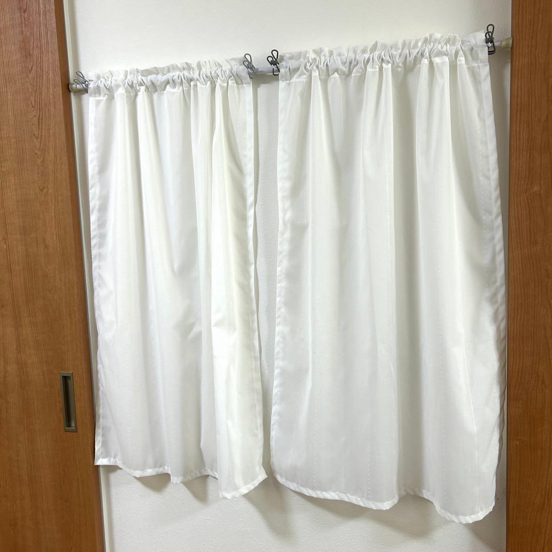 【あやん☆プロフ必読☆】ミラーレースカフェカーテン　５枚　オーダー品　上品