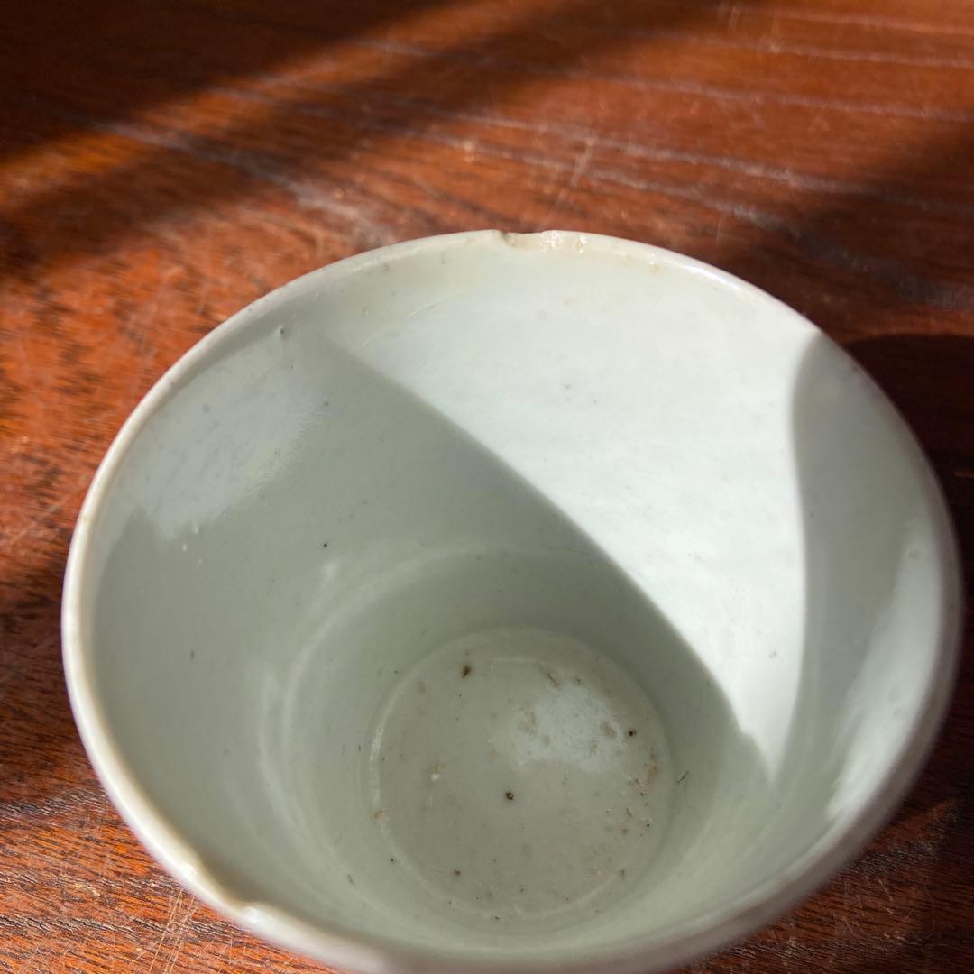 古伊万里染付市松模様の図蕎麦猪口