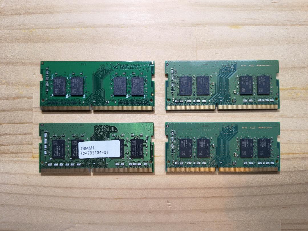 m*o様 【DDR4 8GB×4枚】動作確認済ノートPC用メモリ合計32GBセッ