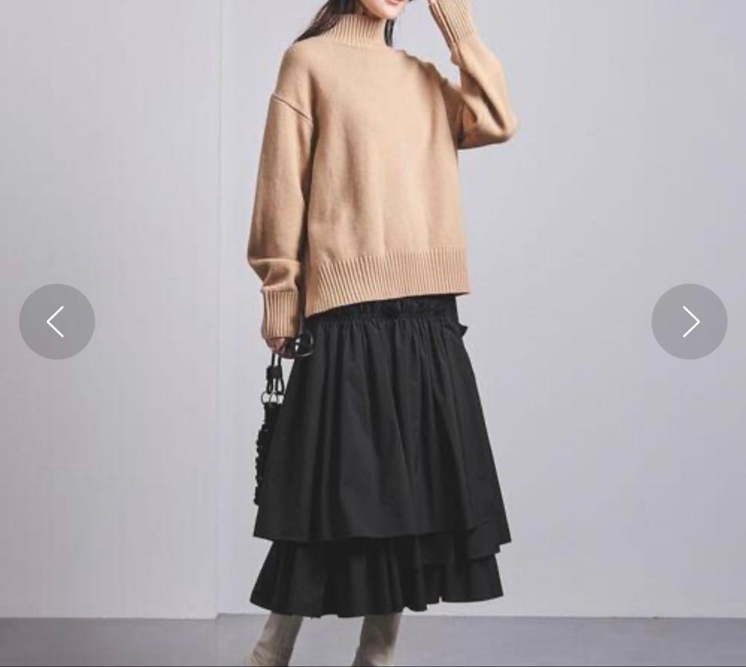 UNITED ARROWS P ティアード スカート ブラック 36 S