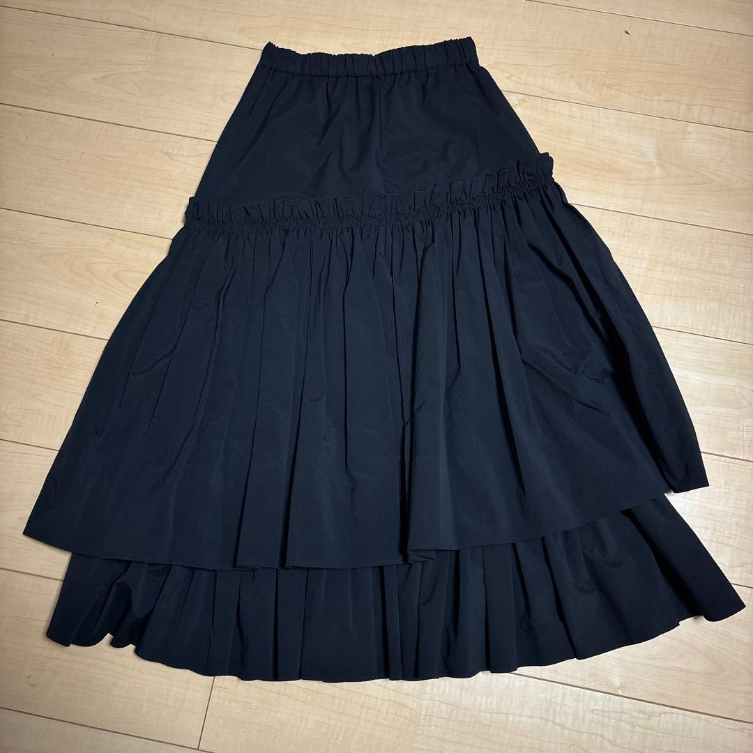 UNITED ARROWS P ティアード スカート ブラック 36 S