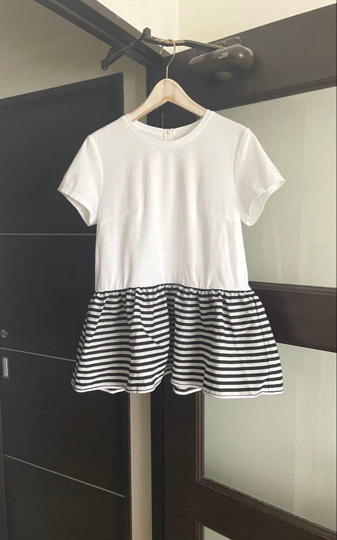 borders at balcony 裾フリルTシャツ 38 ホワイト トップス