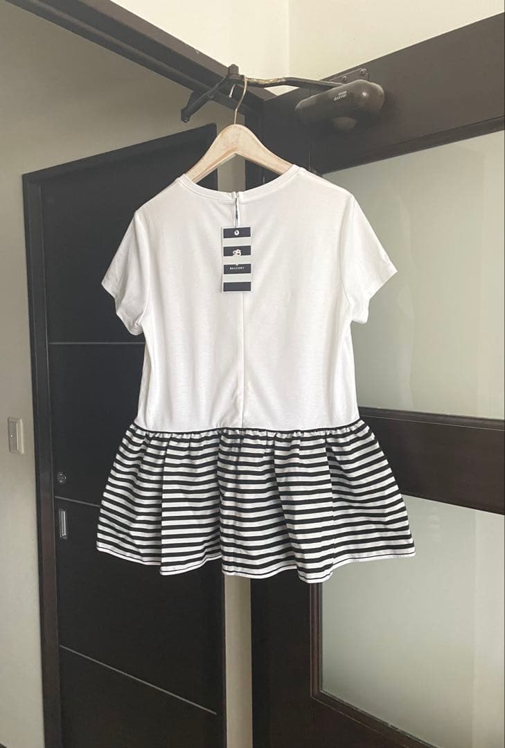 borders at balcony 裾フリルTシャツ 38 ホワイト トップス