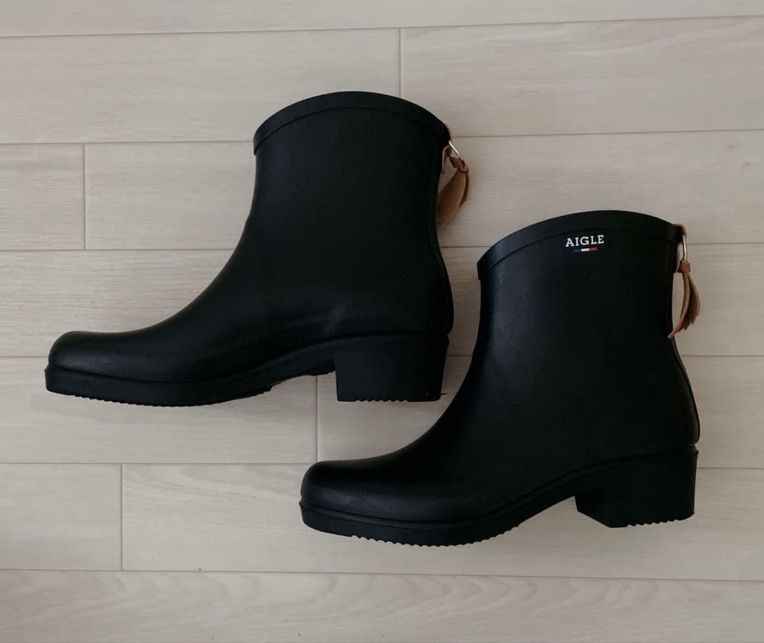 ☆AIGLE エーグル/レインブーツ ミスジュリエット　ブラック38 24cm☆