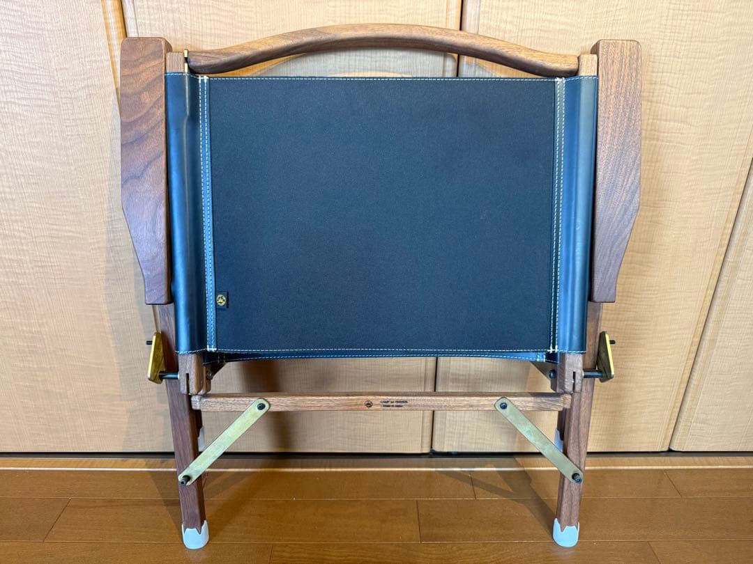 キャンプオンパレード　コンダクターズチェア　カーミットチェア　レザー　ブラック