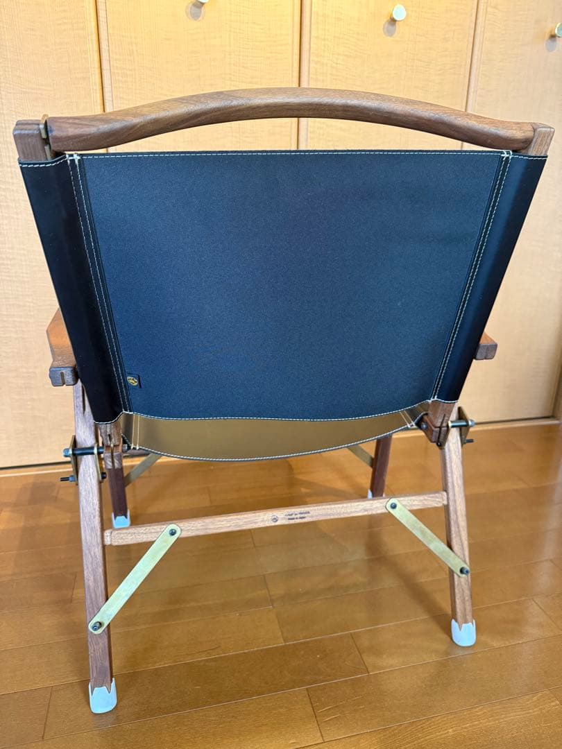 キャンプオンパレード　コンダクターズチェア　カーミットチェア　レザー　ブラック