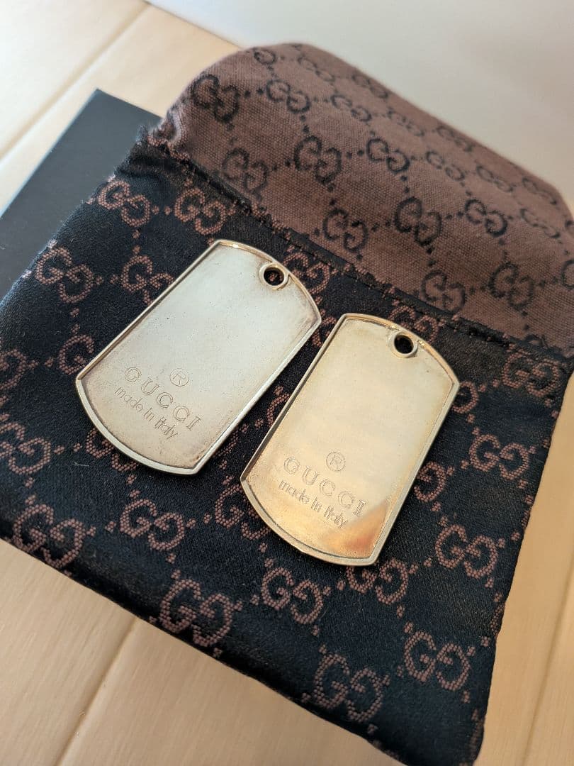 GUCCI ドッグタグネックレス 925刻印付き