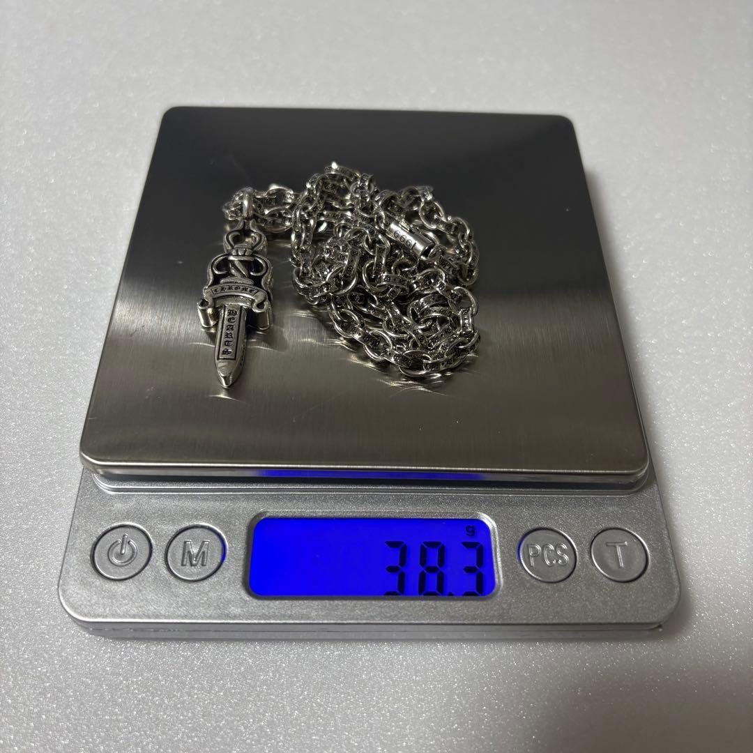 や*ん様 silver925 ダブルダガー　ペンダント　ペーパーチェーン